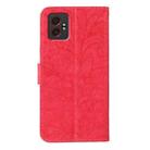 For Samsung Galaxy XCover7 Pro Lace Flower Embossing Flip Leather Phone Case(Red) - 3