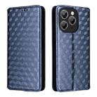 For Oukitel P1 Cubic Grid Texture Flip Leather Phone Case(Blue) - 2