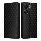 For Oukitel C58 / C58 Pro Cubic Grid Texture Flip Leather Phone Case(Black) - 2