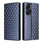 For Oukitel C58 / C58 Pro Cubic Grid Texture Flip Leather Phone Case(Blue) - 2