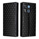For Oukitel C57 / C57S / C57 Pro Cubic Grid Texture Flip Leather Phone Case(Black) - 2