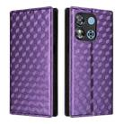 For Oukitel C57 / C57S / C57 Pro Cubic Grid Texture Flip Leather Phone Case(Purple) - 2