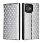 For Oukitel C53 Cubic Grid Texture Flip Leather Phone Case(Silver) - 2