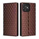 For Oukitel C53 Cubic Grid Texture Flip Leather Phone Case(Brown) - 2