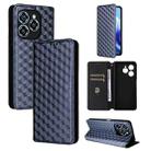 For Oukitel C50 Cubic Grid Texture Flip Leather Phone Case(Blue) - 1