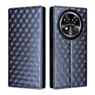 For Oukitel C37 Cubic Grid Texture Flip Leather Phone Case(Blue) - 2
