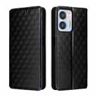 For Oukitel C35 / C36 Cubic Grid Texture Flip Leather Phone Case(Black) - 2