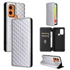 For Oukitel C33 Cubic Grid Texture Flip Leather Phone Case(Silver) - 2