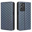 For Oukitel C32 Cubic Grid Texture Flip Leather Phone Case(Blue) - 2