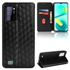 For Oukitel C25 Cubic Grid Texture Flip Leather Phone Case(Black) - 1
