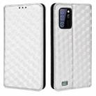 For Oukitel C25 Cubic Grid Texture Flip Leather Phone Case(Silver) - 2