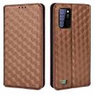 For Oukitel C25 Cubic Grid Texture Flip Leather Phone Case(Brown) - 2