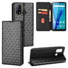 For Oukitel C23 Pro Cubic Grid Texture Flip Leather Phone Case(Black) - 1