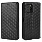 For Oukitel C21 Pro Cubic Grid Texture Flip Leather Phone Case(Black) - 2