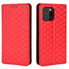 For Oukitel C21 Pro Cubic Grid Texture Flip Leather Phone Case(Red) - 2