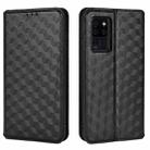 For Oukitel C21 Cubic Grid Texture Flip Leather Phone Case(Black) - 2