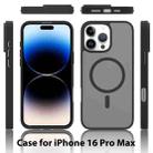 For iPhone 16 Pro Max Skin Feel TPU Hybrid PC MagSafe Phone Case(Black) - 2