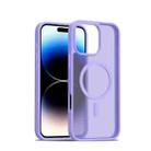 For iPhone 16 Pro Max Skin Feel TPU Hybrid PC MagSafe Phone Case(Purple) - 1