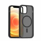 For iPhone 12 / 12 Pro Skin Feel TPU Hybrid PC MagSafe Phone Case(Black) - 1