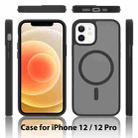 For iPhone 12 / 12 Pro Skin Feel TPU Hybrid PC MagSafe Phone Case(Black) - 2