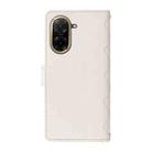 For Redmi A5 4G 173.3mm Three Card Slot Diamond Grid  Leather Phone Case with Long / Short Straps(White) - 3