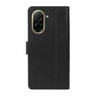 For Redmi A5 4G 173.3mm Three Card Slot Diamond Grid  Leather Phone Case with Long / Short Straps(Black) - 3