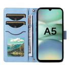 For Redmi A5 4G 173.3mm Three Card Slot Diamond Grid  Leather Phone Case with Long / Short Straps(Blue) - 3