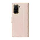 For Redmi A5 4G 173.3mm Three Card Slot Diamond Grid  Leather Phone Case with Long / Short Straps(Beige) - 3