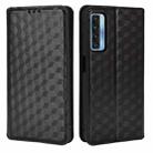 For TCL 20 5G / 20S / 20L / 20L+ Cubic Grid Texture Flip Leather Phone Case(Black) - 2