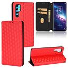 For TCL 20 Pro 5G Cubic Grid Texture Flip Leather Phone Case(Red) - 1