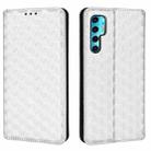 For TCL 20 Pro 5G Cubic Grid Texture Flip Leather Phone Case(Silver) - 2