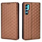 For TCL 20 Pro 5G Cubic Grid Texture Flip Leather Phone Case(Brown) - 2