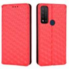 For TCL 20 R 5G / 20 AX 5G / Bremen 5G Cubic Grid Texture Flip Leather Phone Case(Red) - 2