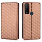 For TCL 20 R 5G / 20 AX 5G / Bremen 5G Cubic Grid Texture Flip Leather Phone Case(Brown) - 2