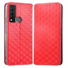 For TCL 20 XE Cubic Grid Texture Flip Leather Phone Case(Red) - 2