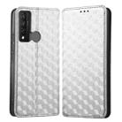 For TCL 20 XE Cubic Grid Texture Flip Leather Phone Case(Silver) - 2