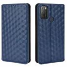For TCL 20E / TCL 20Y Cubic Grid Texture Flip Leather Phone Case(Blue) - 2