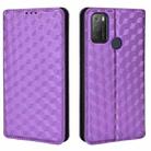 For TCL 20E / TCL 20Y Cubic Grid Texture Flip Leather Phone Case(Purple) - 2