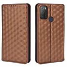 For TCL 20E / TCL 20Y Cubic Grid Texture Flip Leather Phone Case(Brown) - 2