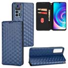 For TCL 30 4G / 5G / TCL 30+ 5G Cubic Grid Texture Flip Leather Phone Case(Blue) - 1