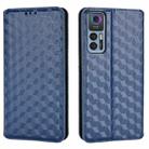 For TCL 30 4G / 5G / TCL 30+ 5G Cubic Grid Texture Flip Leather Phone Case(Blue) - 2