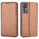 For TCL 30 4G / 5G / TCL 30+ 5G Cubic Grid Texture Flip Leather Phone Case(Brown) - 2