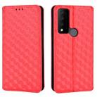 For TCL 30 XE 5G / TCL 30 V 5G Cubic Grid Texture Flip Leather Phone Case(Red) - 2