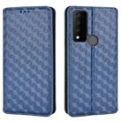 For TCL 30 XE 5G / TCL 30 V 5G Cubic Grid Texture Flip Leather Phone Case(Blue) - 2