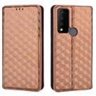 For TCL 30 XE 5G / TCL 30 V 5G Cubic Grid Texture Flip Leather Phone Case(Brown) - 2