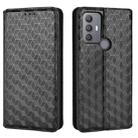 For TCL 30E / 30 SE / 305 / 306 Cubic Grid Texture Flip Leather Phone Case(Black) - 2