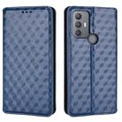 For TCL 30E / 30 SE / 305 / 306 Cubic Grid Texture Flip Leather Phone Case(Blue) - 2