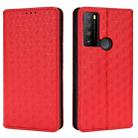 For TCL 30XL 2022 Cubic Grid Texture Flip Leather Phone Case(Red) - 2