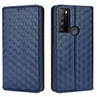 For TCL 30XL 2022 Cubic Grid Texture Flip Leather Phone Case(Blue) - 2