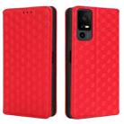 For TCL 40 NxtPaper 5G / 40 X / 40 XE Cubic Grid Texture Flip Leather Phone Case(Red) - 2
